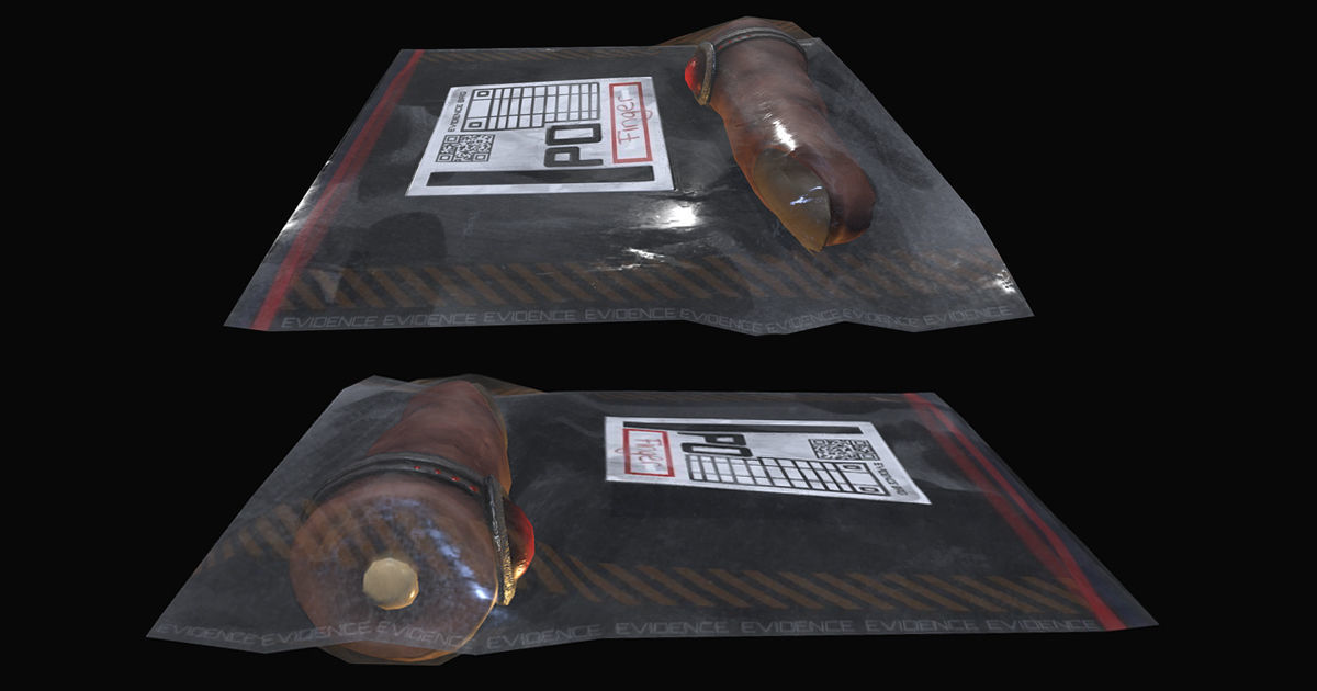 Evidence Finger Low-poly 3D model_8