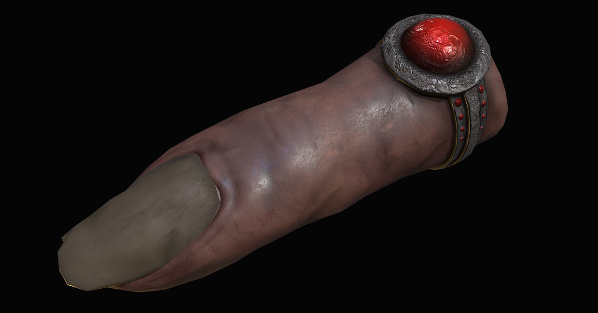 Evidence Finger Low-poly 3D model_3