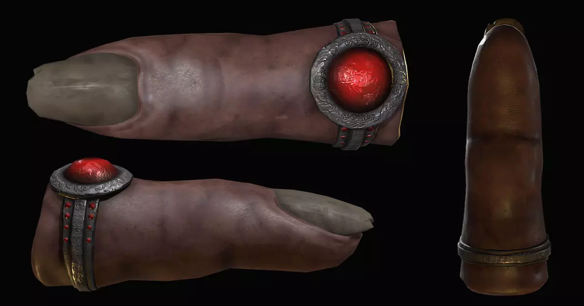 Evidence Finger Low-poly 3D model_0