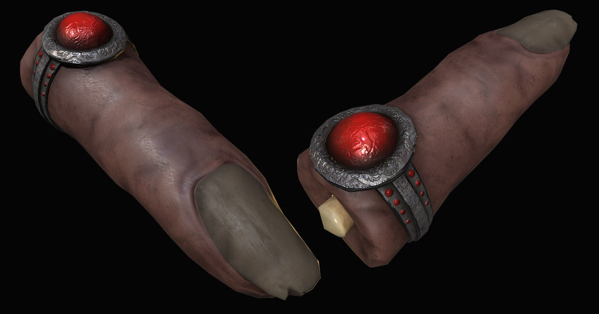 Evidence Finger Low-poly 3D model_6