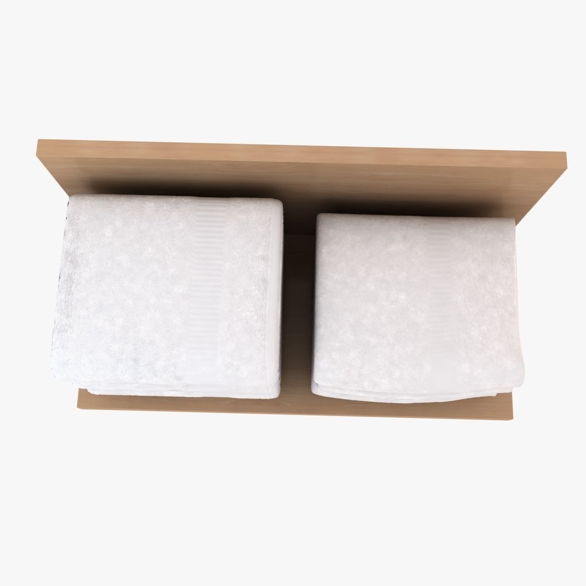 White Folded Towels 3D model_11