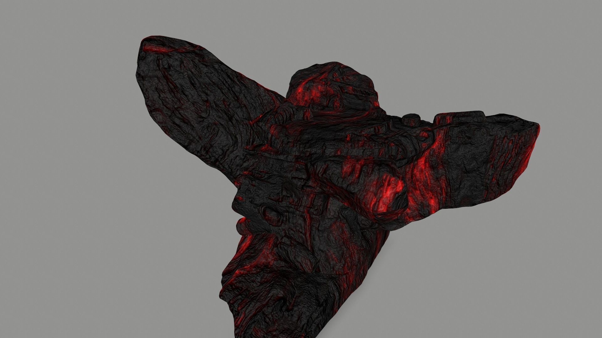 lava temple Low-poly 3D model_2