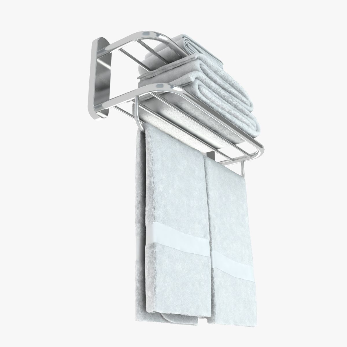 Heated Towel Rail With Towels 3D model_8