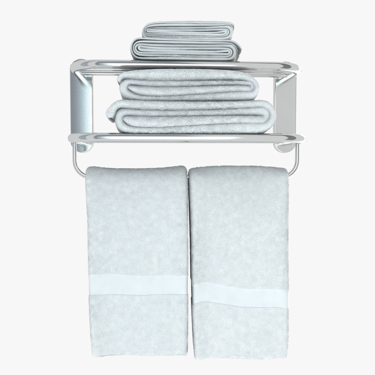 Heated Towel Rail With Towels 3D model_11