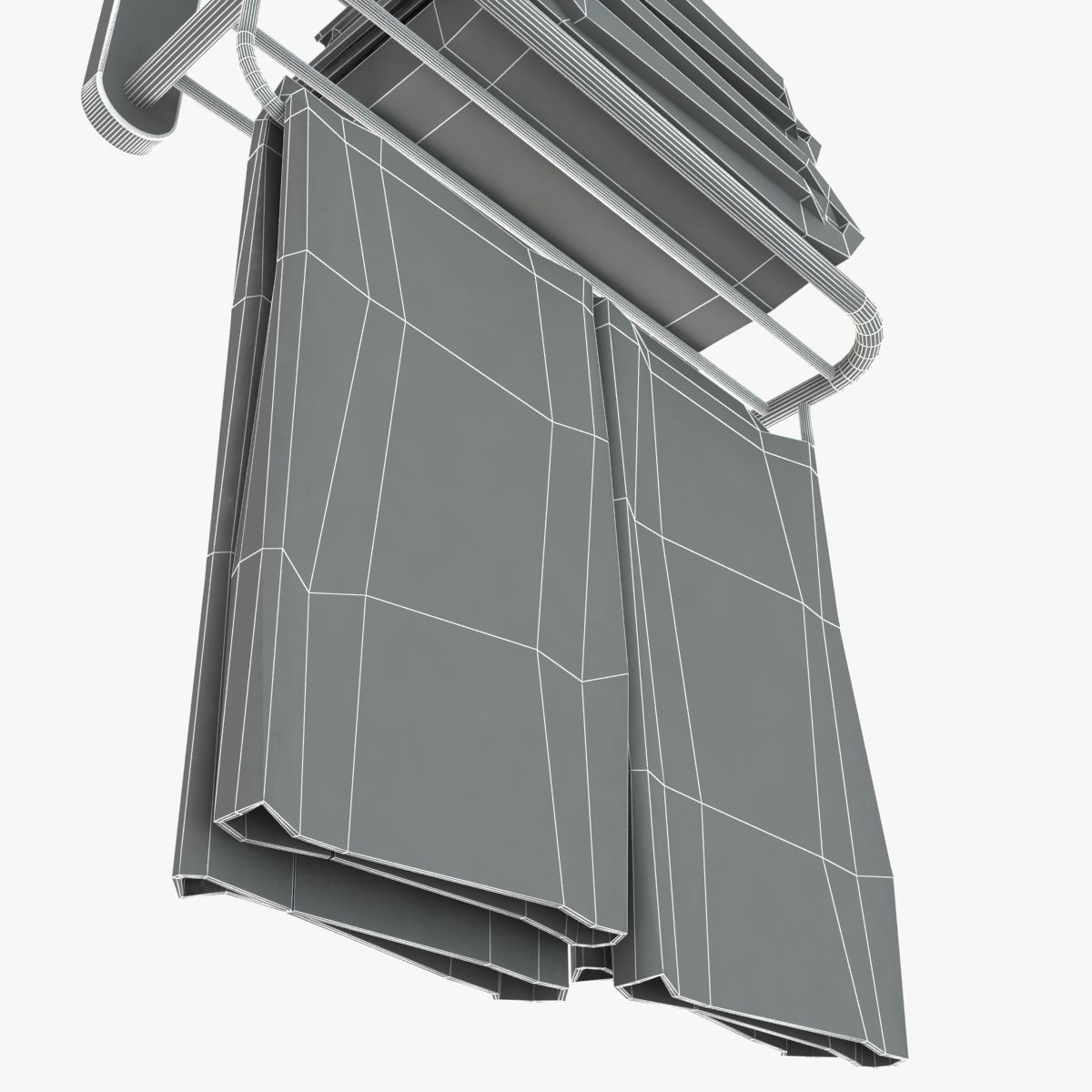 Heated Towel Rail With Towels 3D model_5