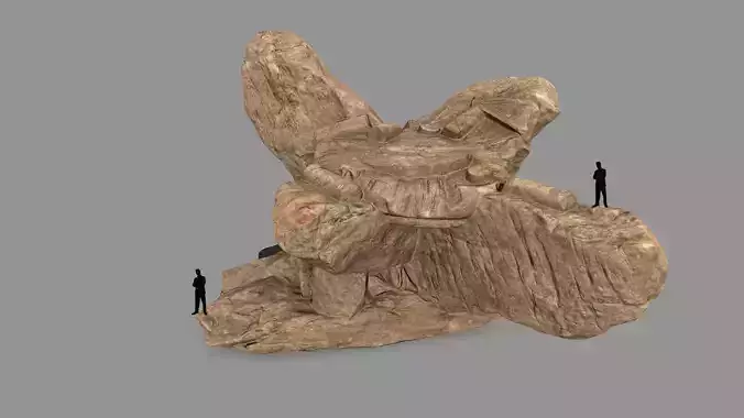 old temple Low-poly 3D model