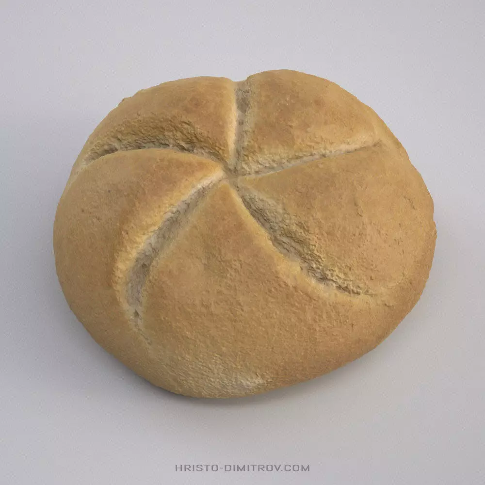 Kaiser Bread Roll Free 3D model_0