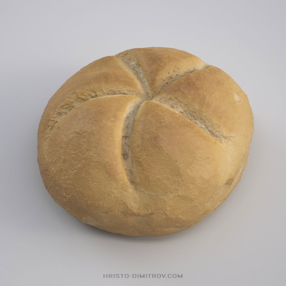 Kaiser Bread Roll Free 3D model_5