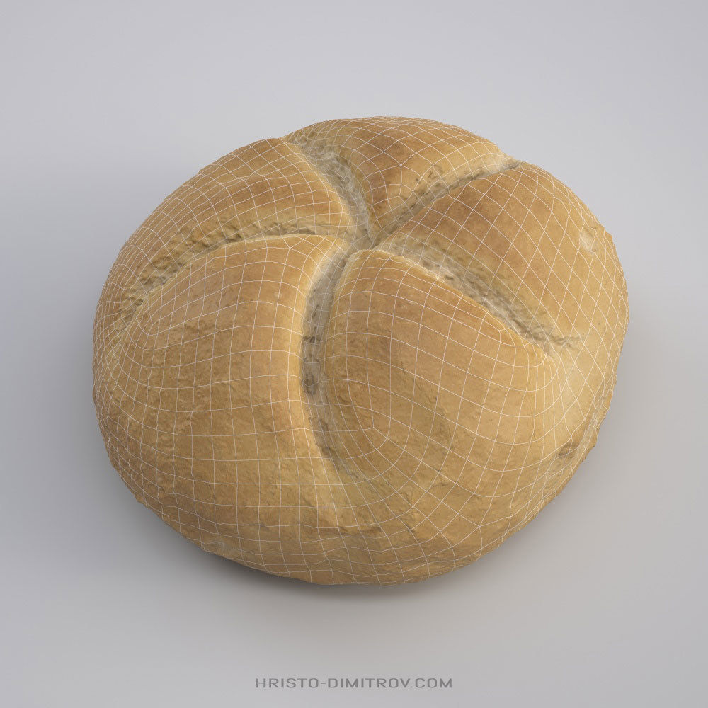 Kaiser Bread Roll Free 3D model_6