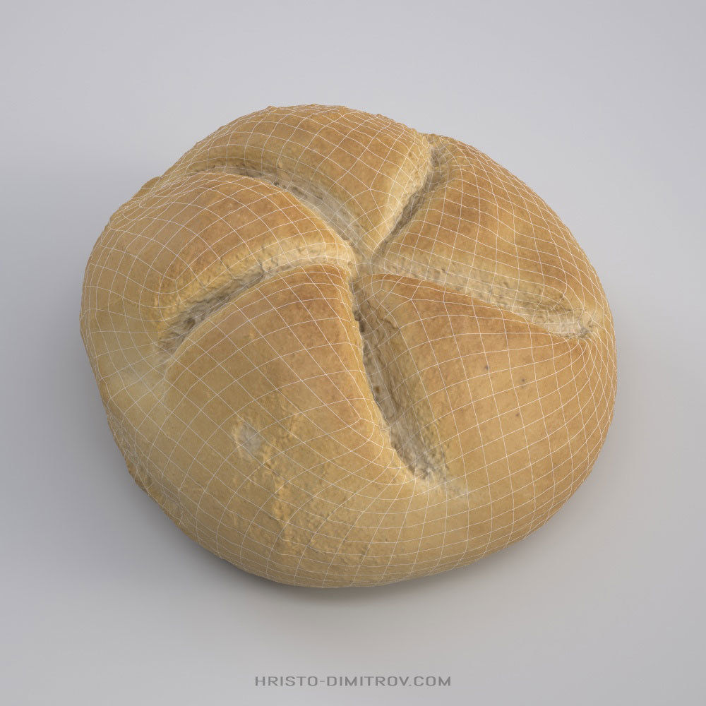Kaiser Bread Roll Free 3D model_4