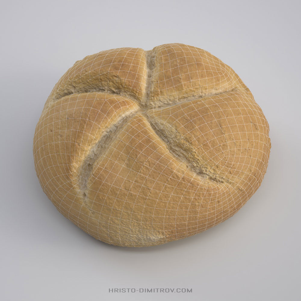 Kaiser Bread Roll Free 3D model_2