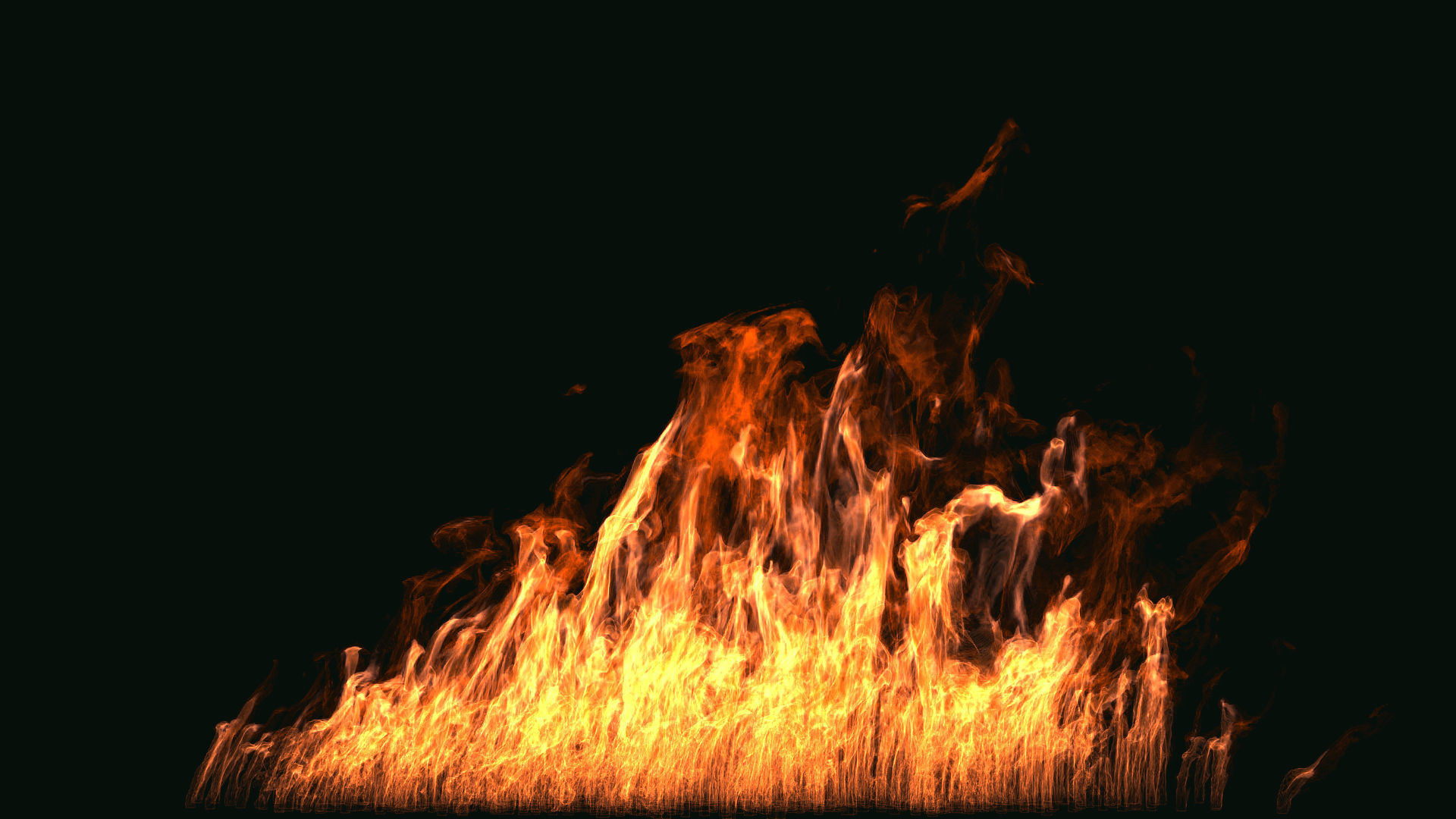 FumeFX Large Scale Fire Low-poly 3D model_7