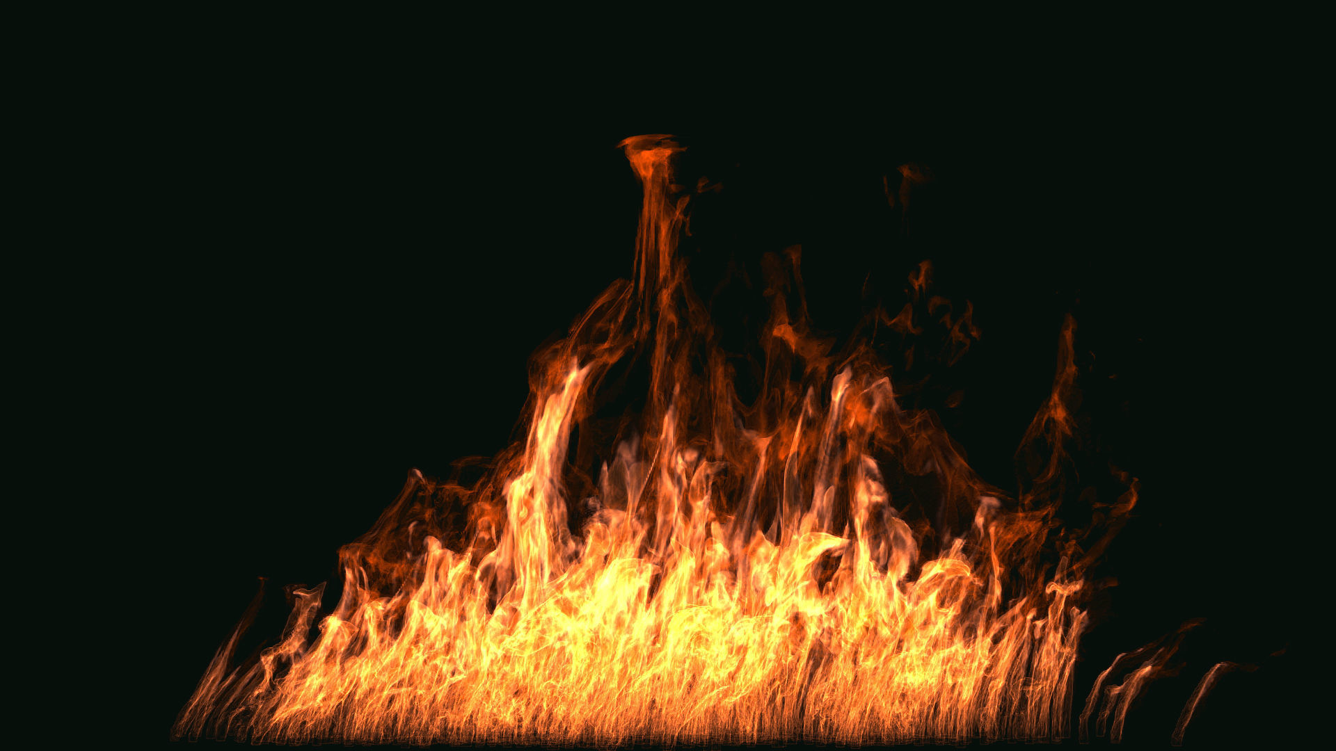 FumeFX Large Scale Fire Low-poly 3D model_3