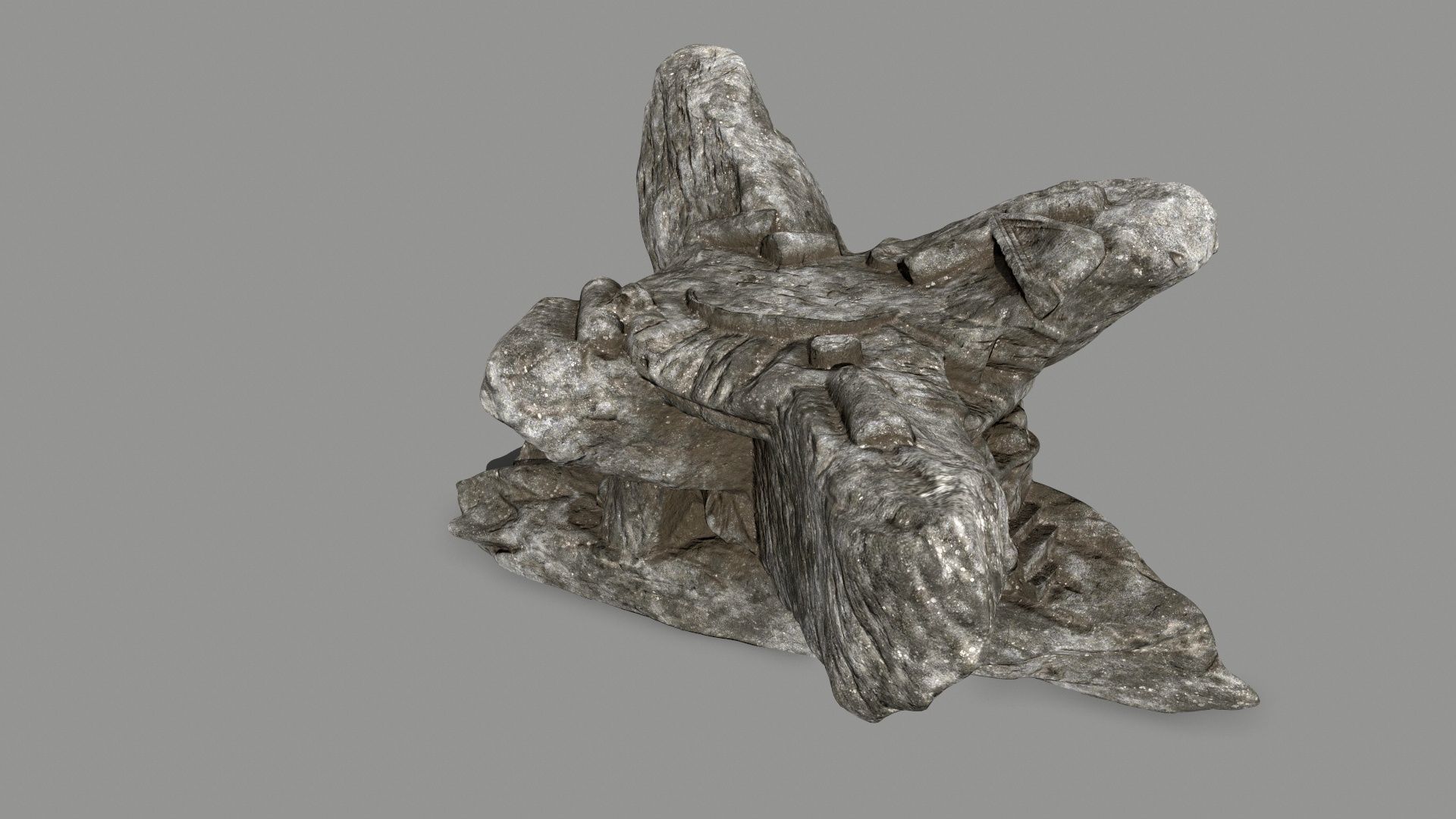 old temple Low-poly 3D model_8