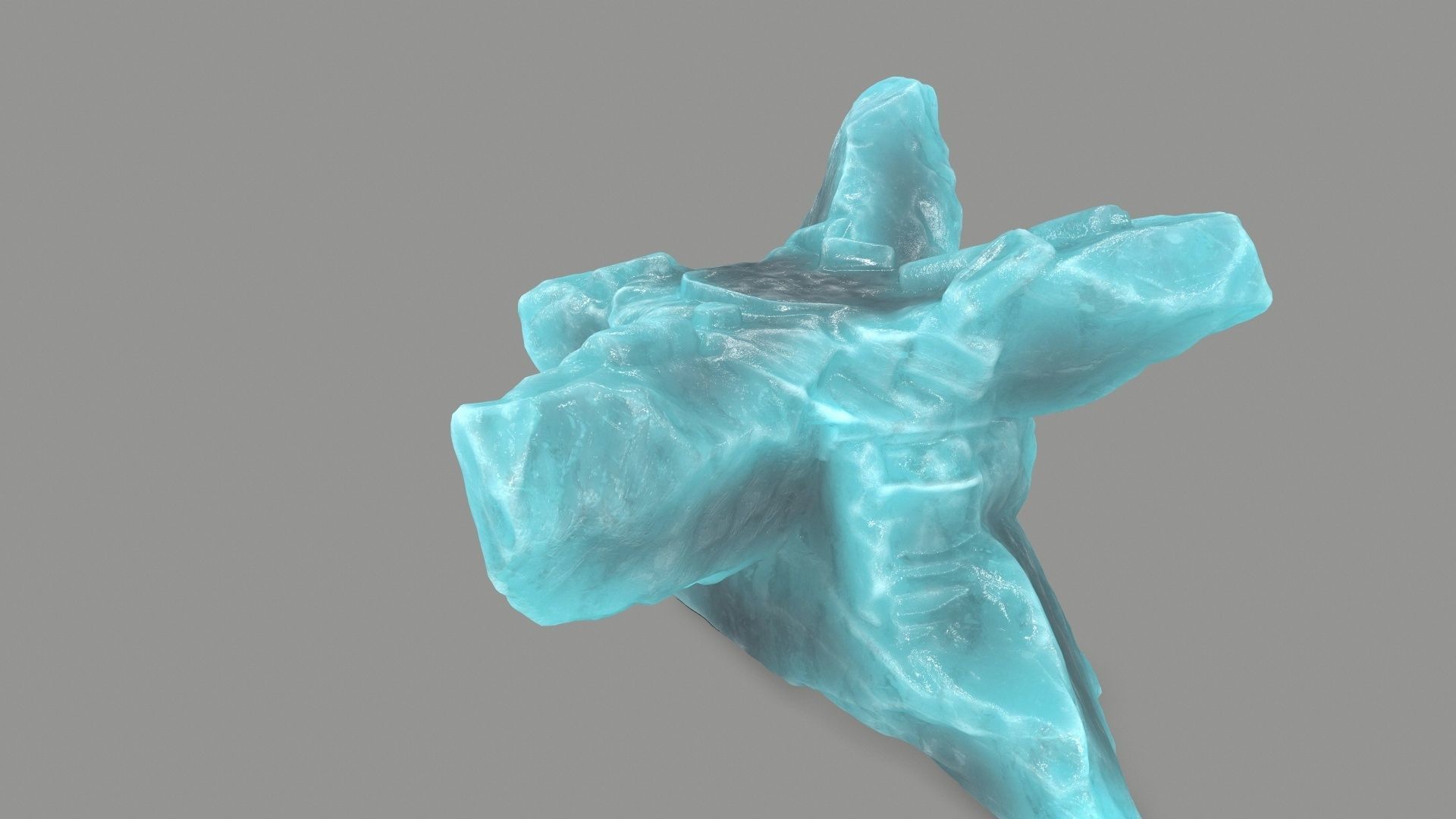 ice temple Low-poly 3D model_7