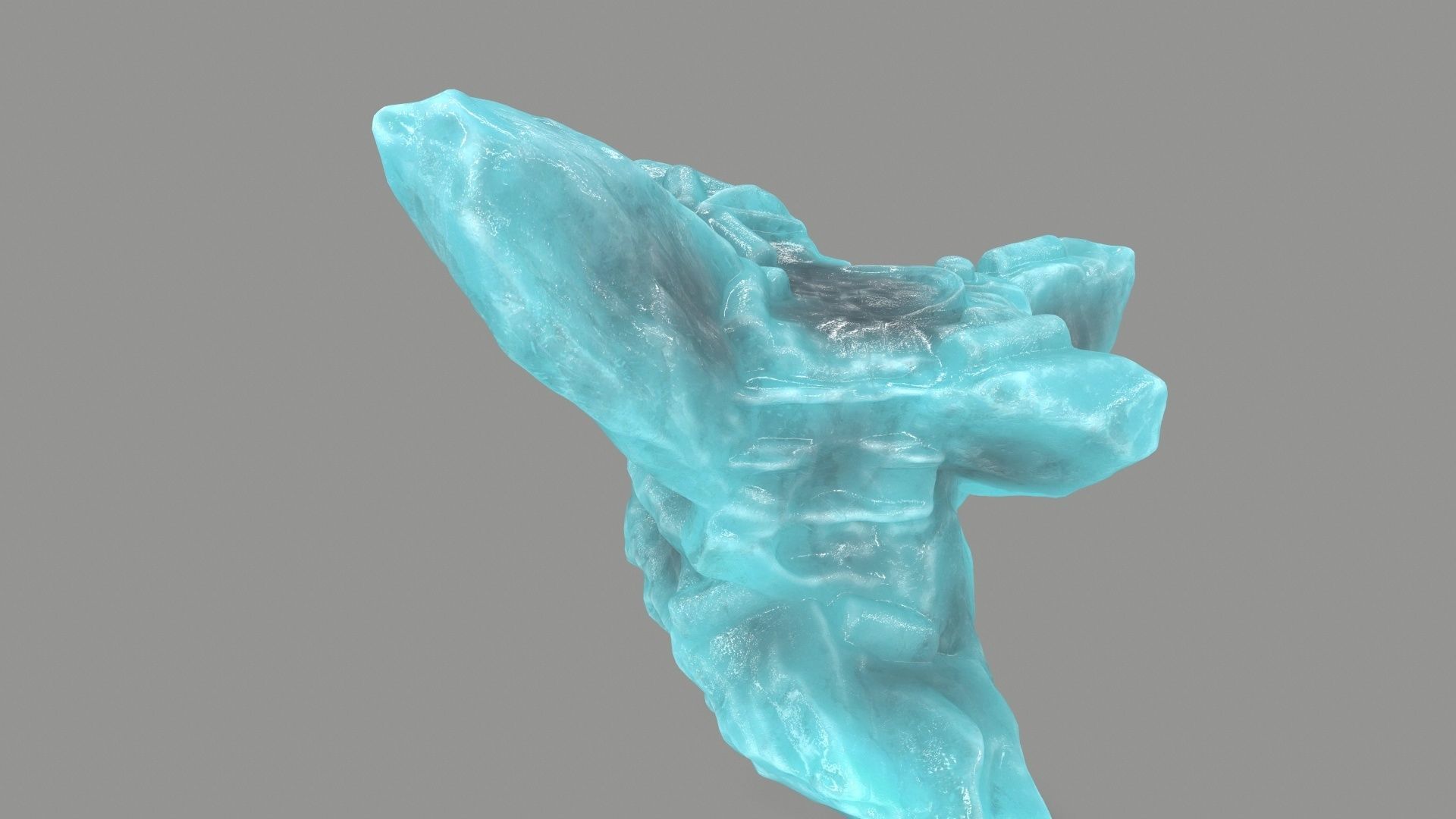 ice temple Low-poly 3D model_3