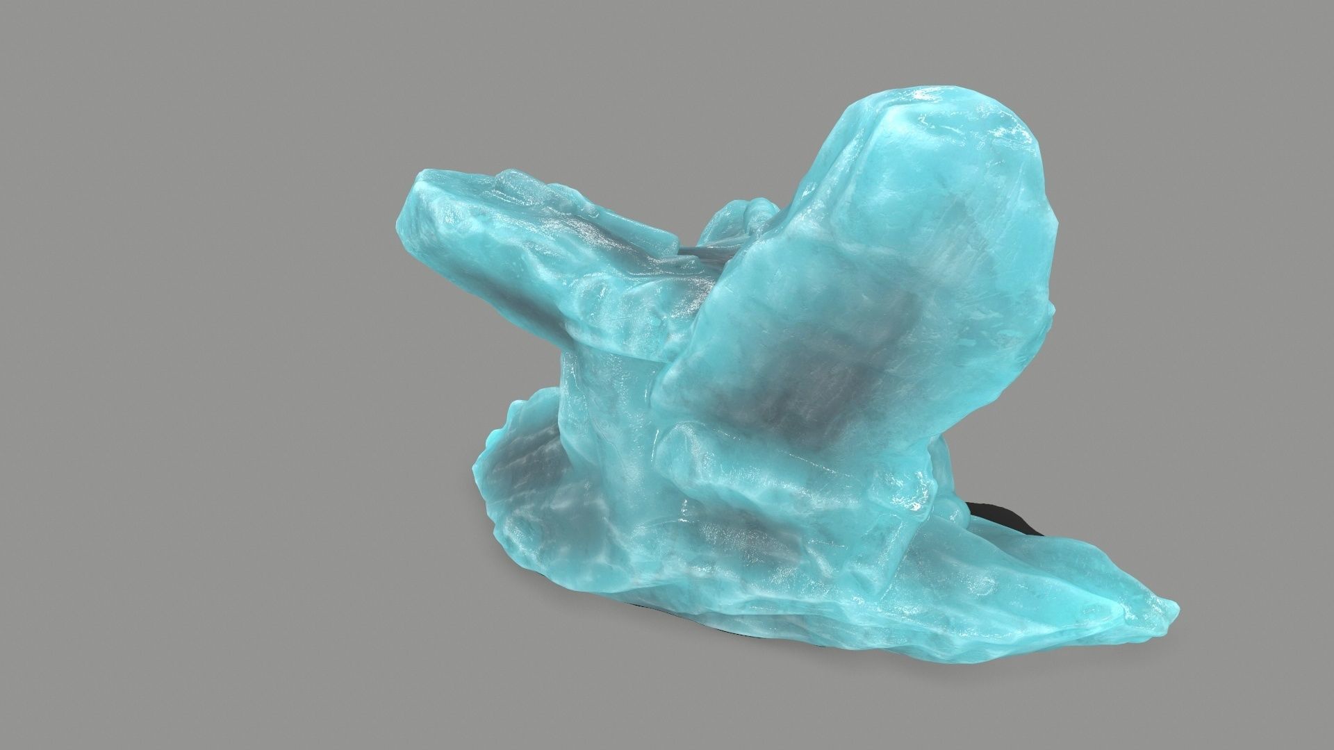 ice temple Low-poly 3D model_4