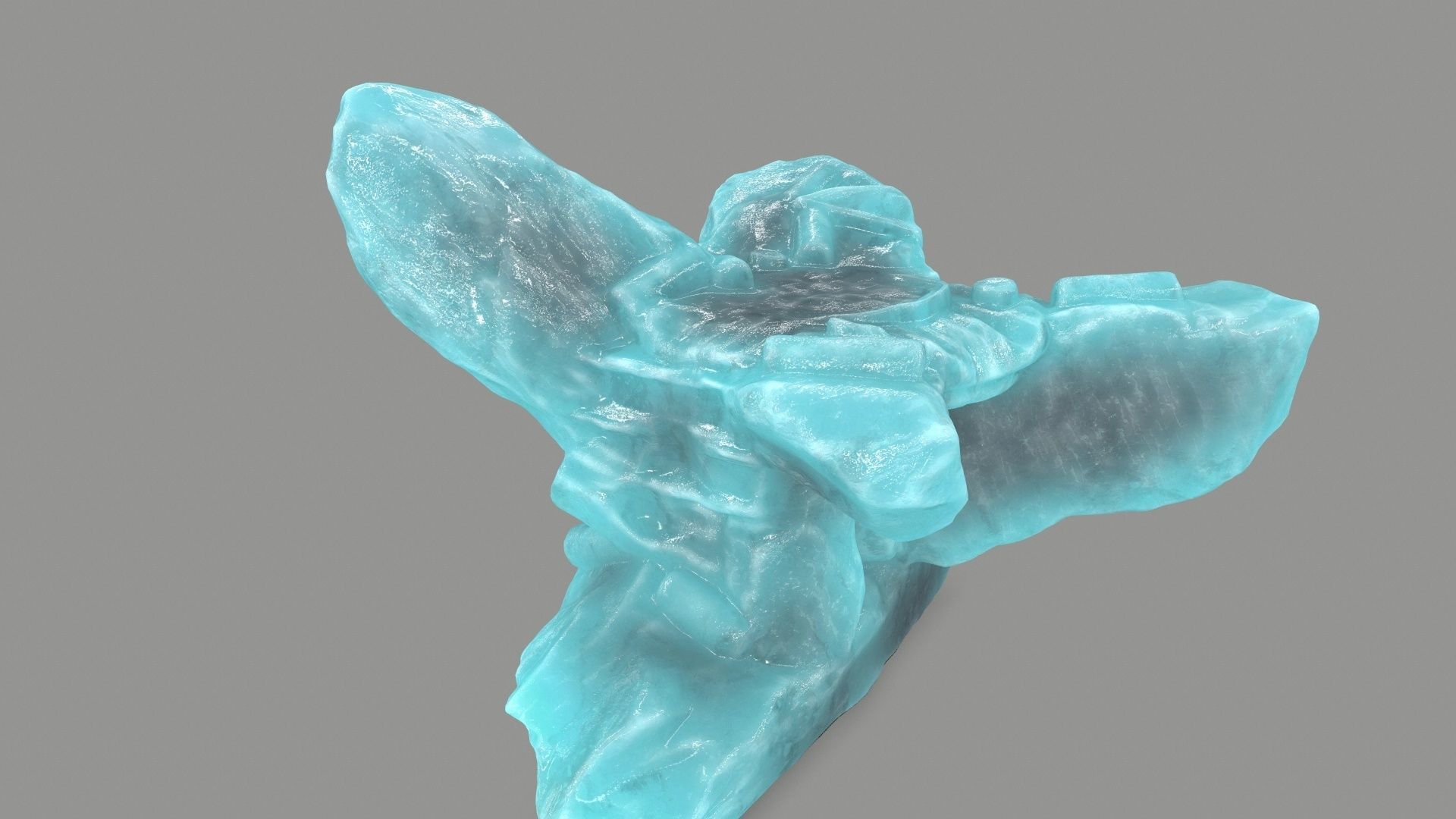 ice temple Low-poly 3D model_2