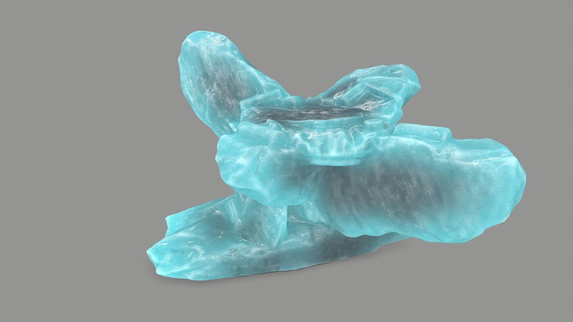 ice temple Low-poly 3D model_1