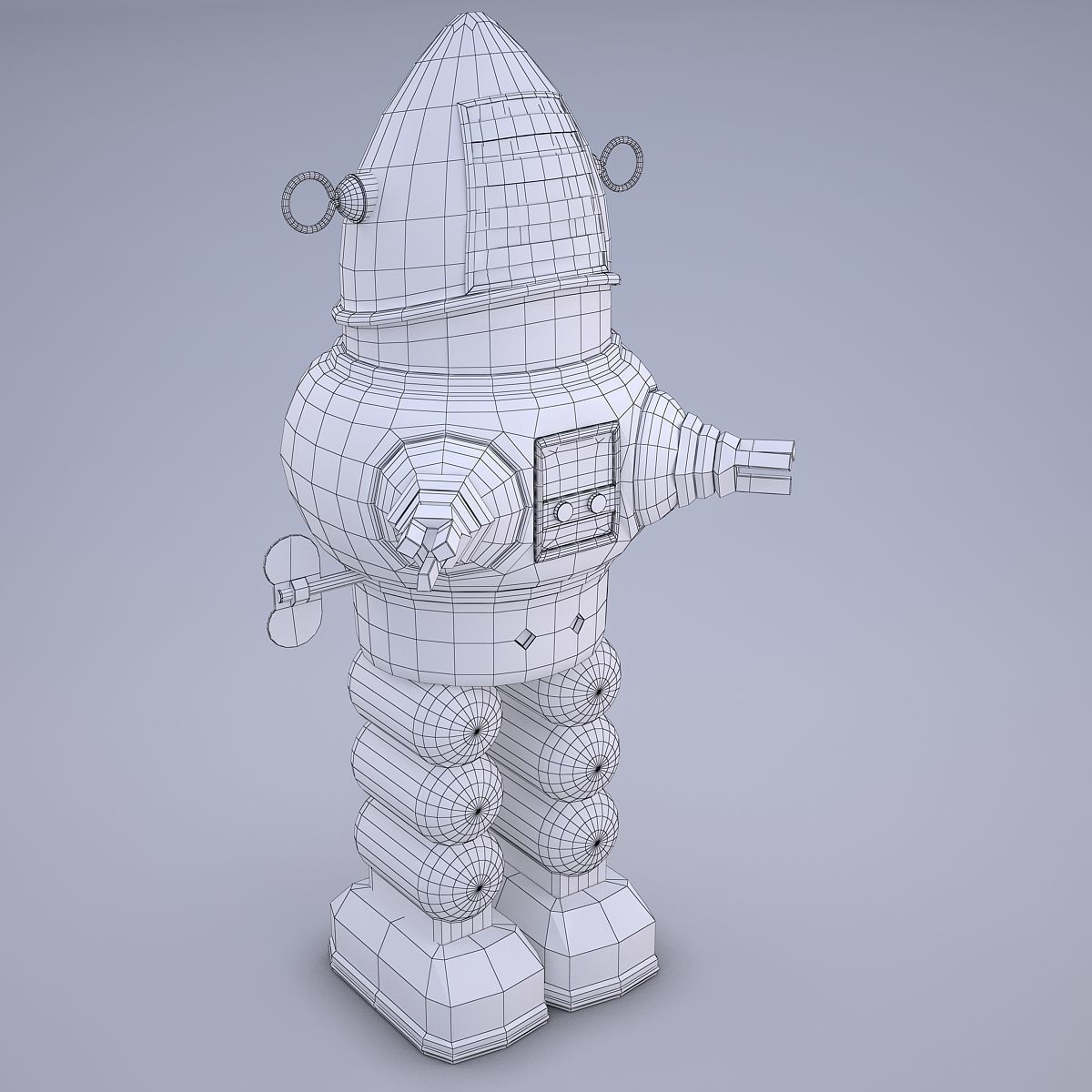 Vintage Japan Robby The Robot Toy Low-poly 3D model_2