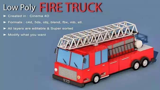 Cartoon Fire Truck