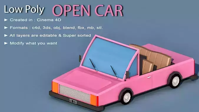 Cartoon Open Car