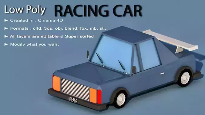 Cartoon Racing Car