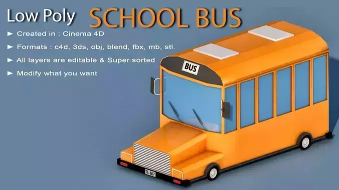 Cartoon School Bus