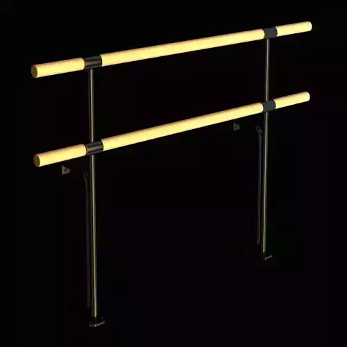 Double fixed ballet barres system