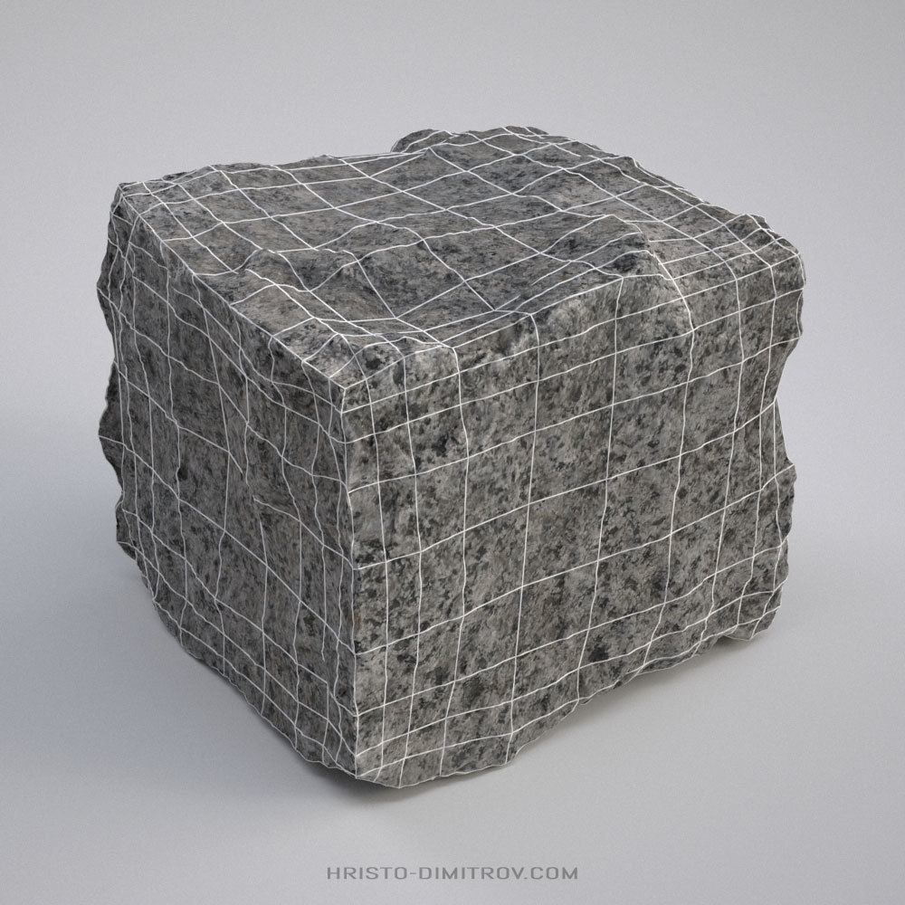 Paving Stone Free low-poly 3D model_2