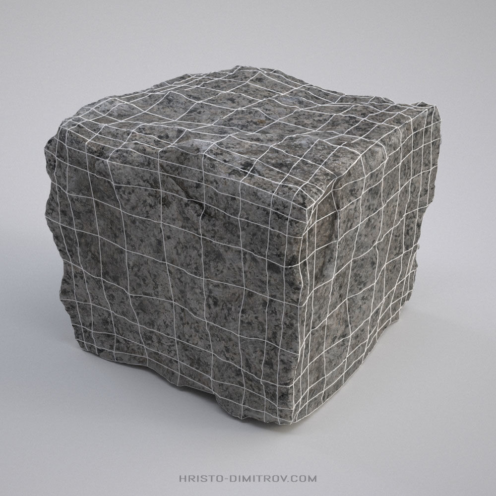 Paving Stone Free low-poly 3D model_4