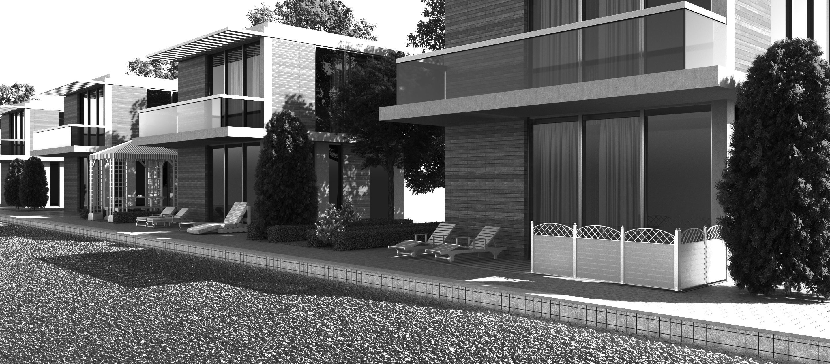 modern villa 3D model_1
