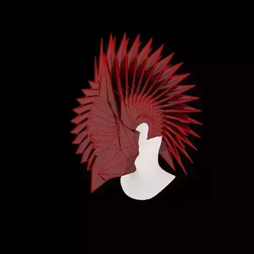 Low Poly  CyberPunk Helmet