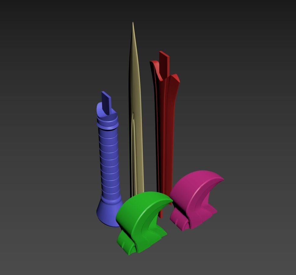 Amazonian sword in INJUSTICE game 3D print model_4