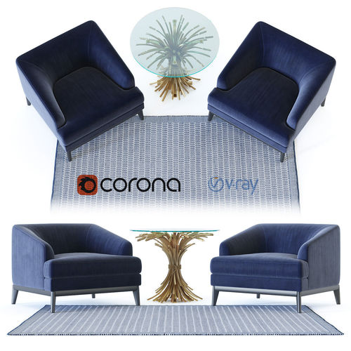 Eichholtz - Monterey Armchair 3D model