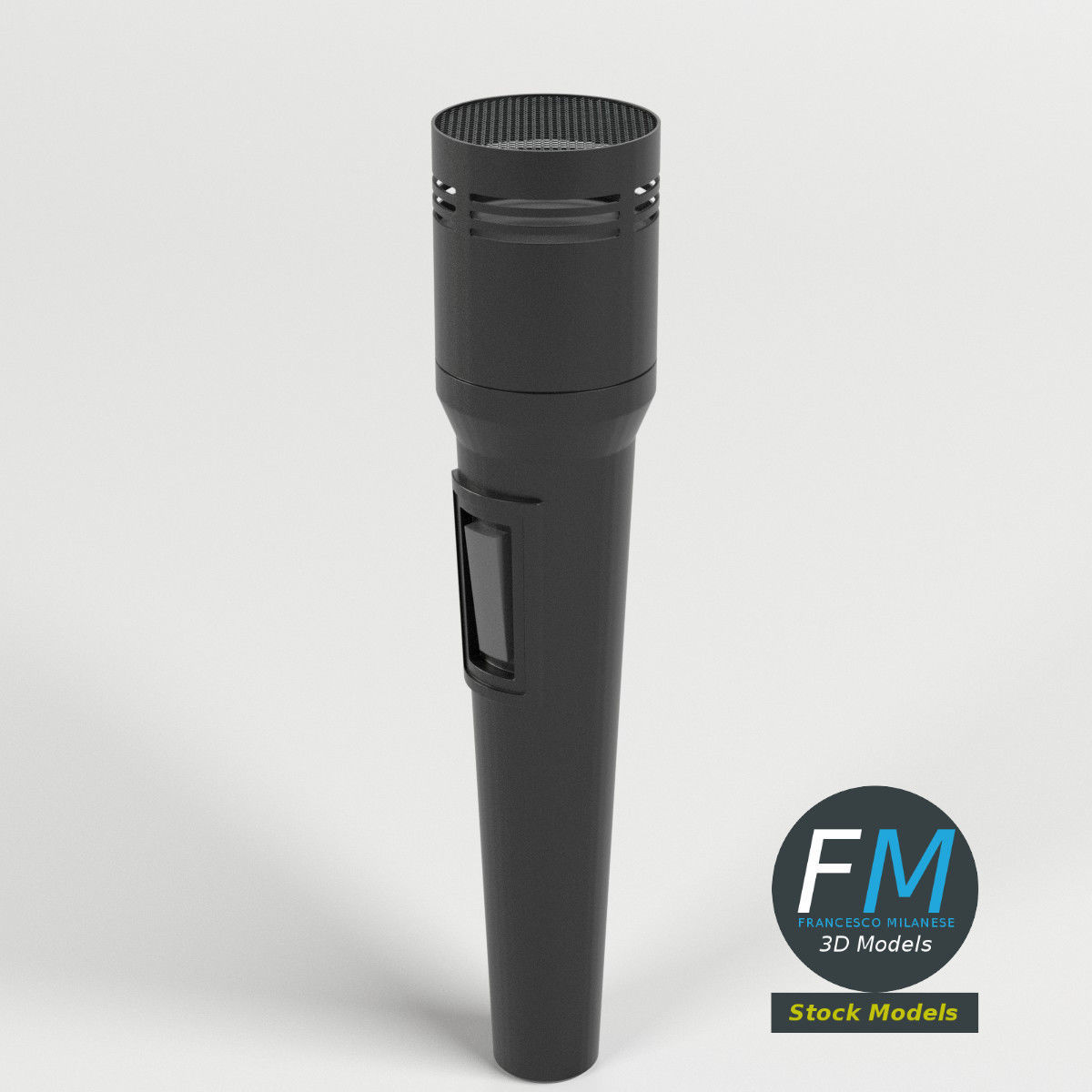 Modern Microphone 3D model_2
