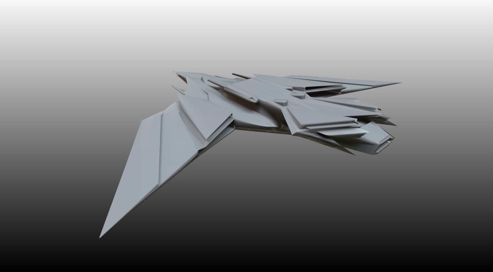 Sci Fi Lowpoly Jet Free low-poly 3D model_33