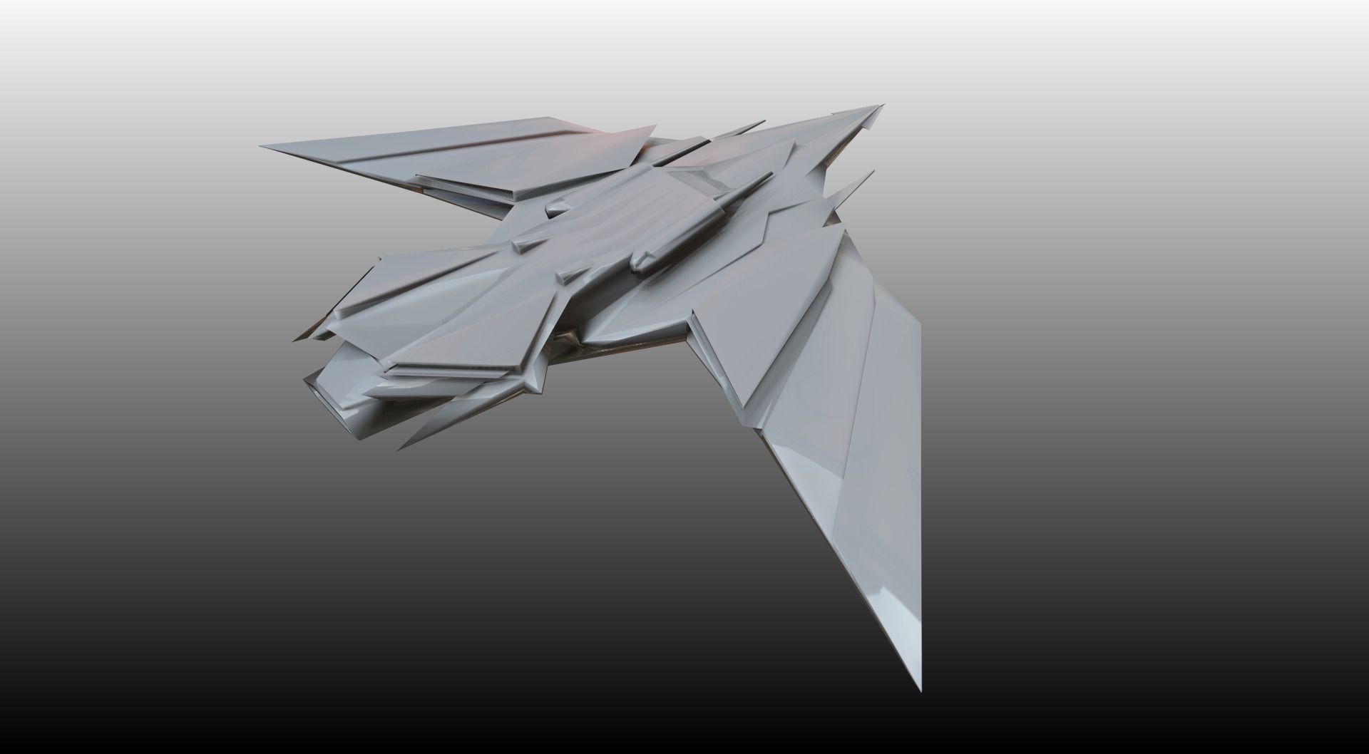 Sci Fi Lowpoly Jet Free low-poly 3D model_34