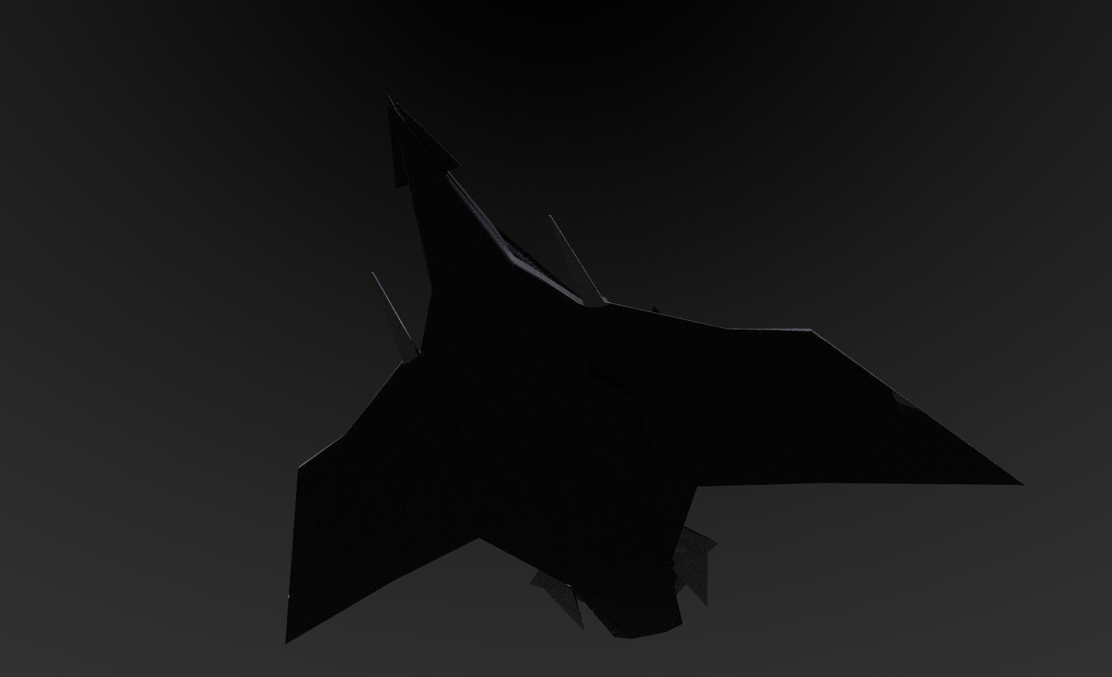 Sci Fi Lowpoly Jet Free low-poly 3D model_7