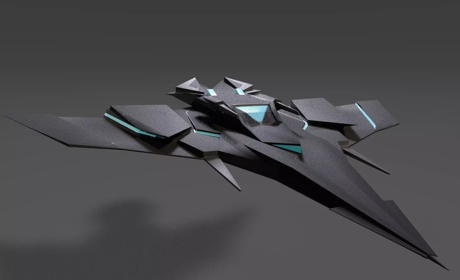 Sci Fi Lowpoly Jet Free low-poly 3D model_0