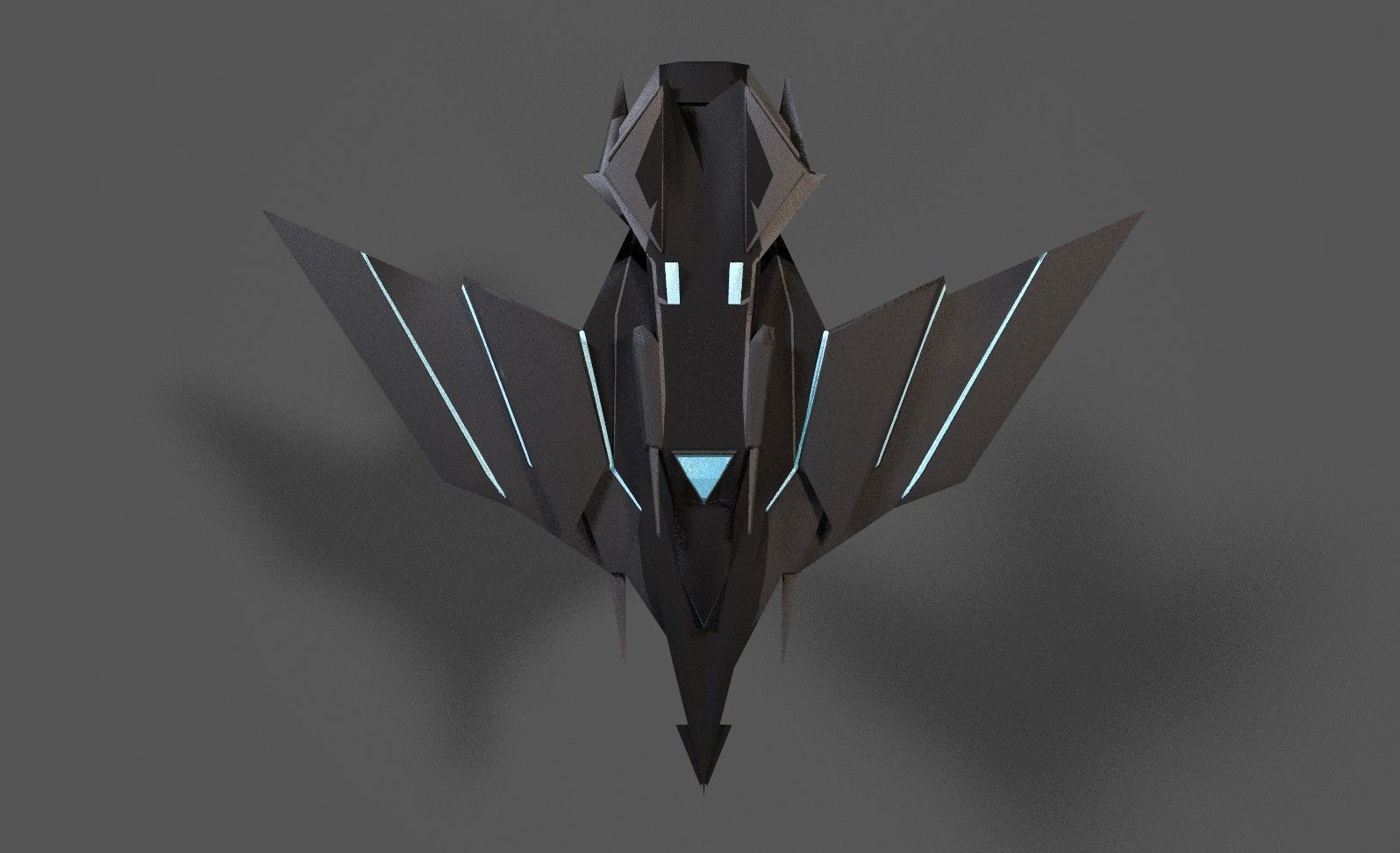 Sci Fi Lowpoly Jet Free low-poly 3D model_4