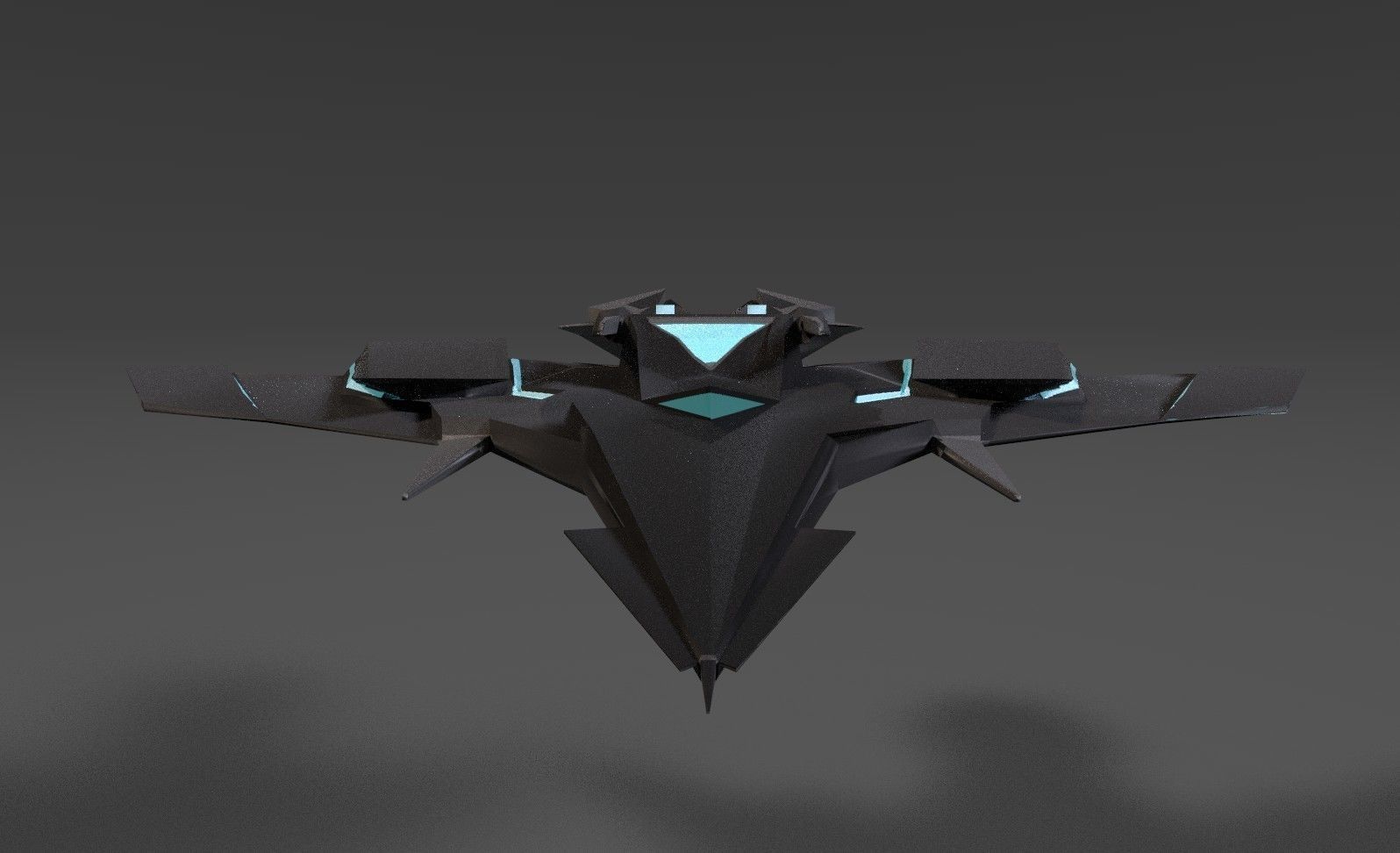 Sci Fi Lowpoly Jet Free low-poly 3D model_8