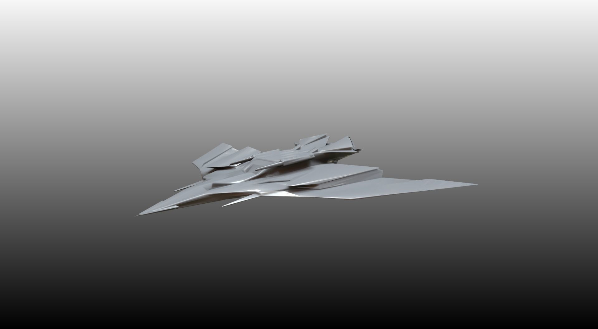 Sci Fi Lowpoly Jet Free low-poly 3D model_30