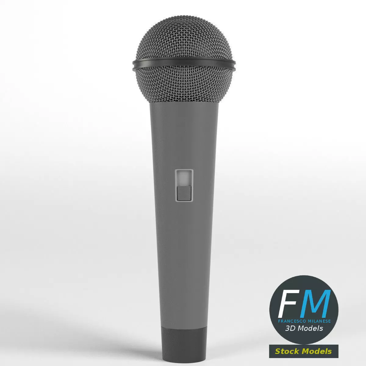 Traditional Microphone 3D model_0