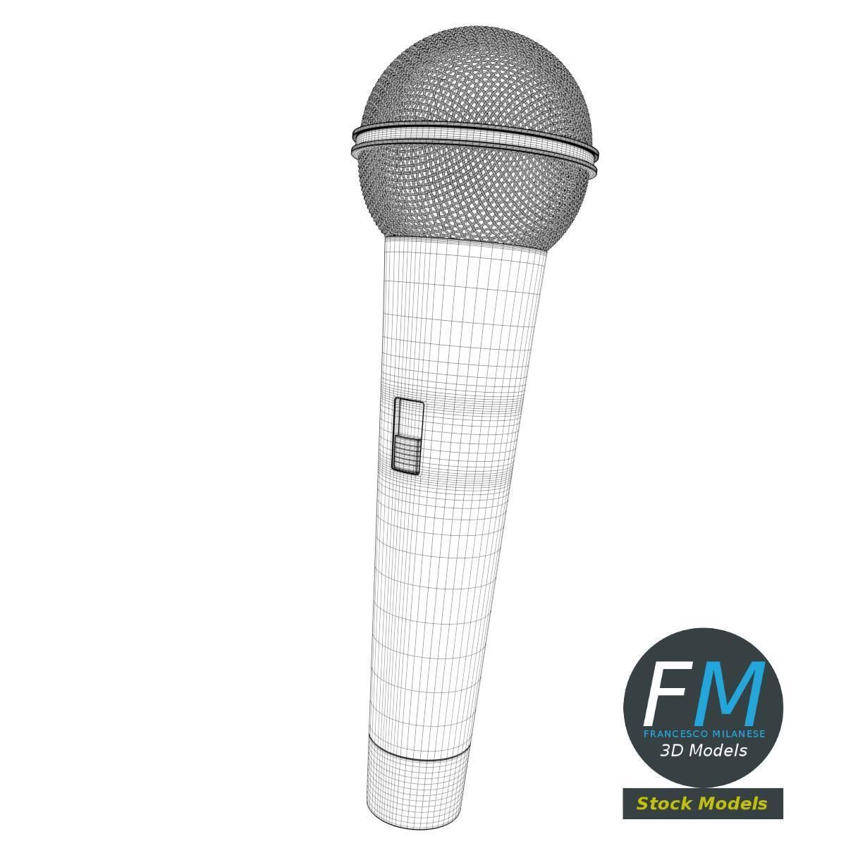 Traditional Microphone 3D model_7