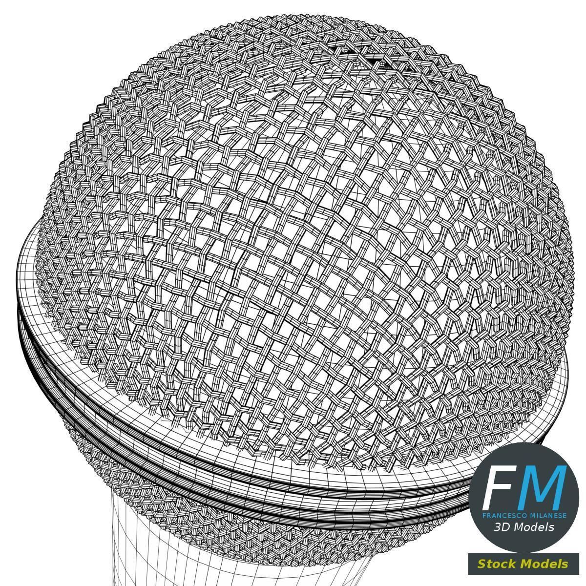Traditional Microphone 3D model_8