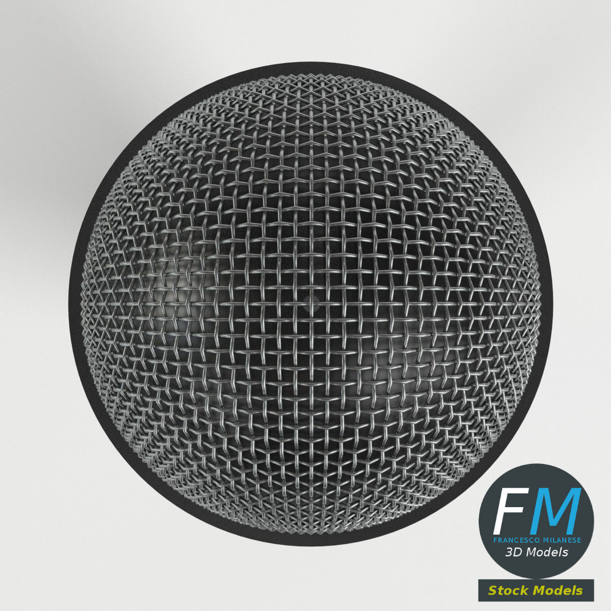 Traditional Microphone 3D model_6