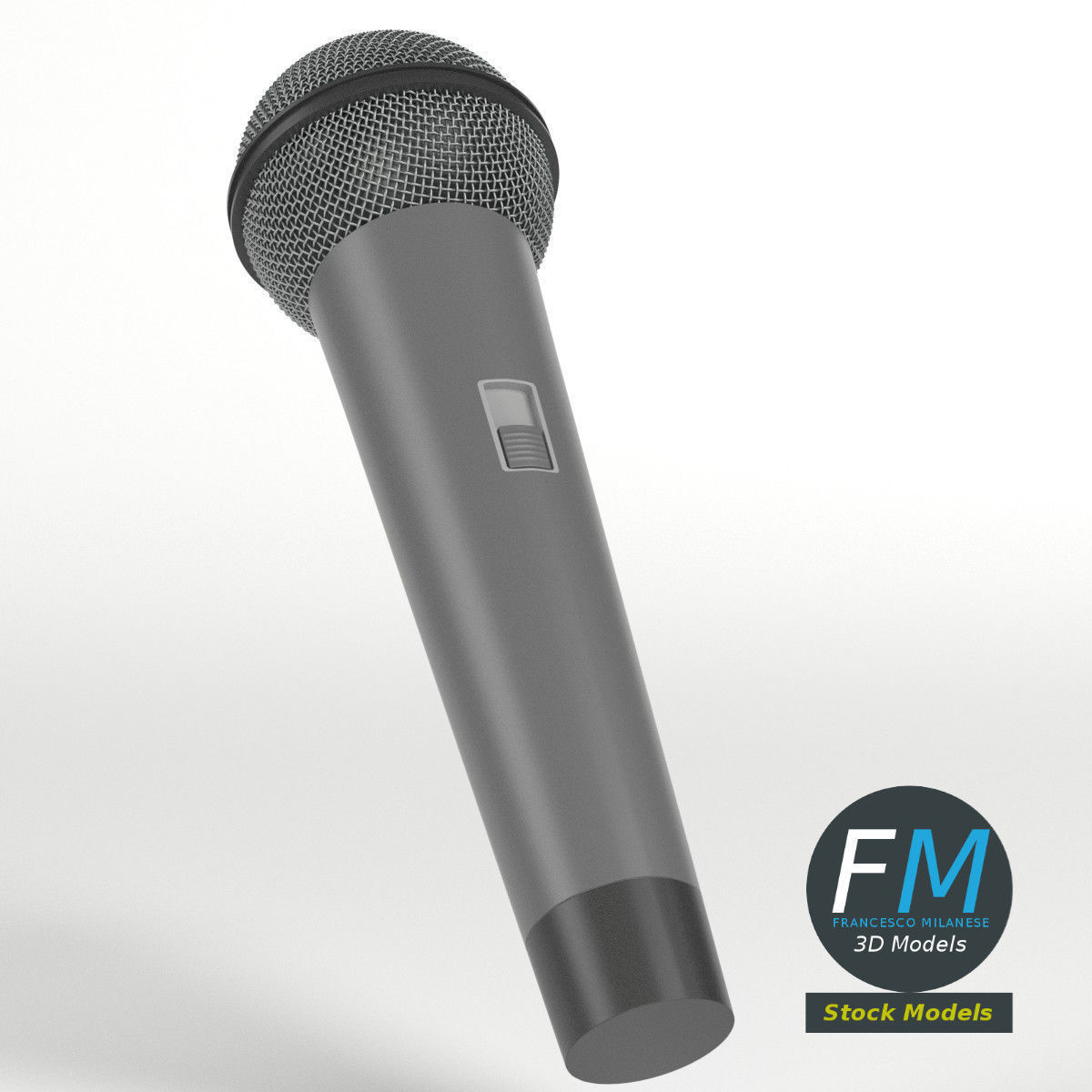 Traditional Microphone 3D model_4