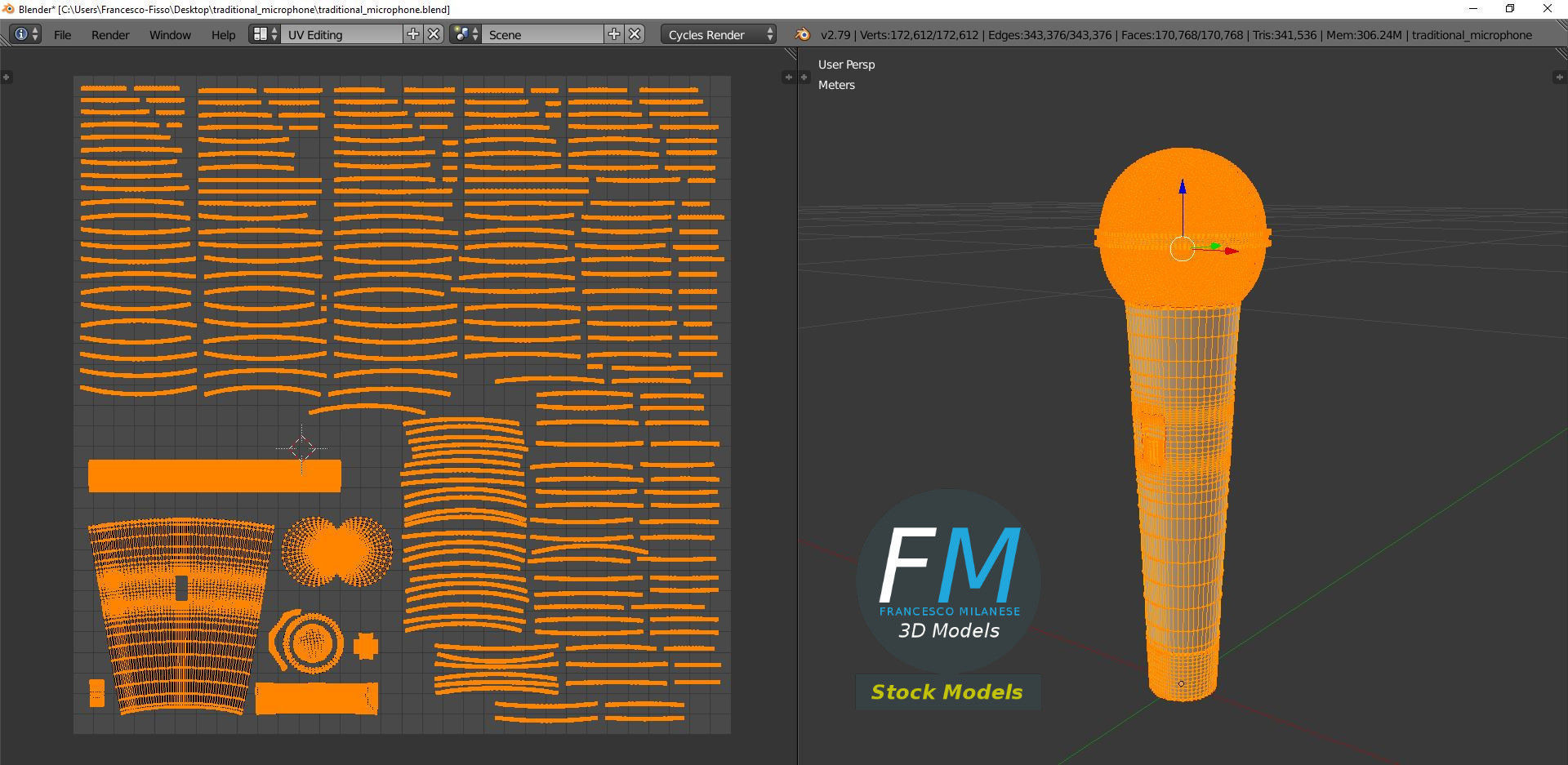 Traditional Microphone 3D model_10