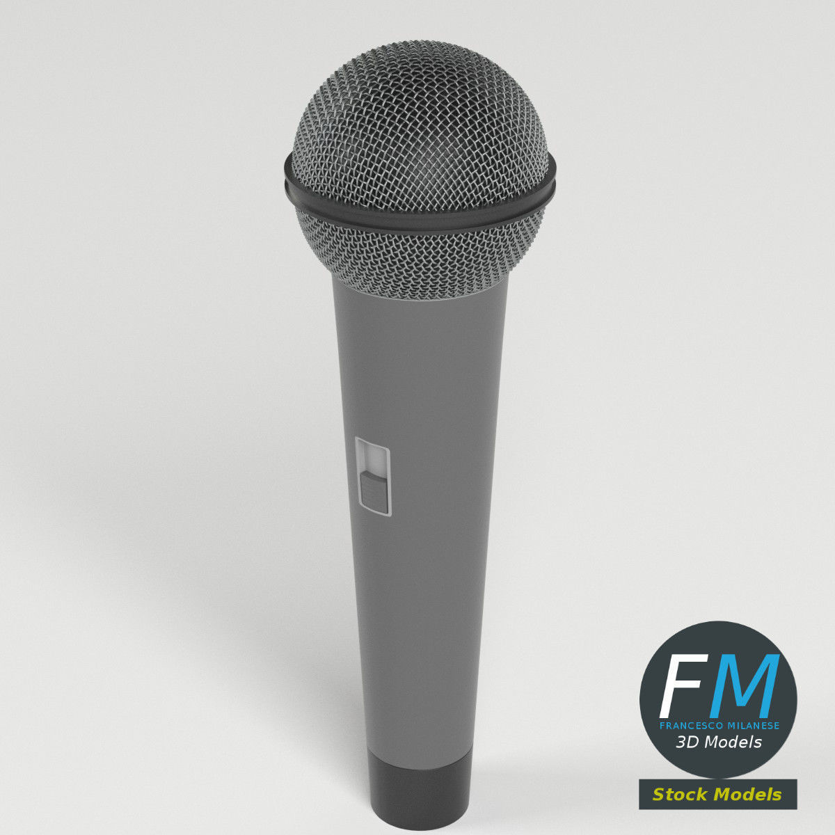 Traditional Microphone 3D model_2